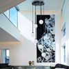 Wisząca LAMPA okrągła Ota I Orlicki Design loftowa OPRAWA szklana kula ZWIS ball biały czarny