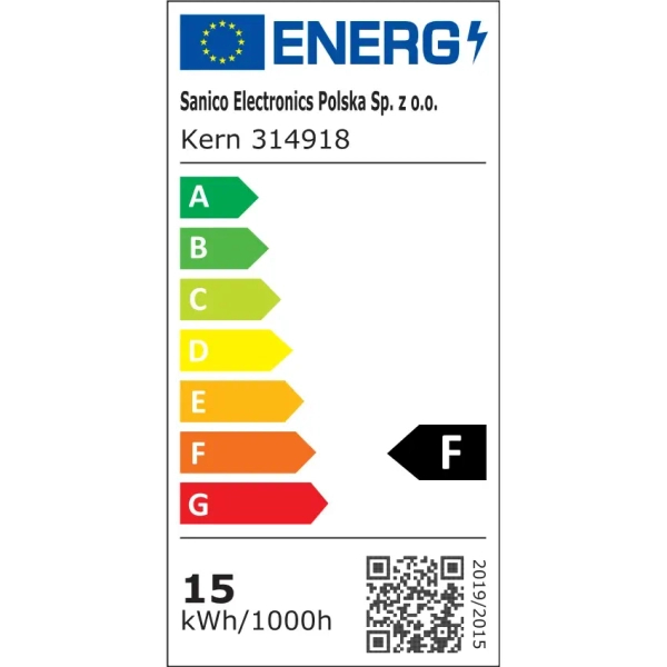 Czarny plafon kuchenny KERN 314918 okrągła lampa LED 15W 4000K