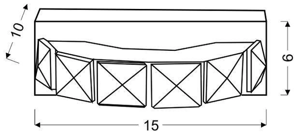 Ledowy kinkiet ścienny Shipi 21-45256 Candellux 3W nad obraz crystals chrom