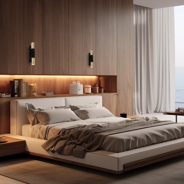 Ścienna lampa do salonu GENESIS ML0380 góra-dół tubki czarne złote