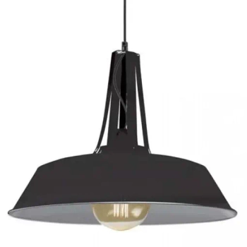 Industrialna lampa wisząca 19245 metalowa do salonu czarny