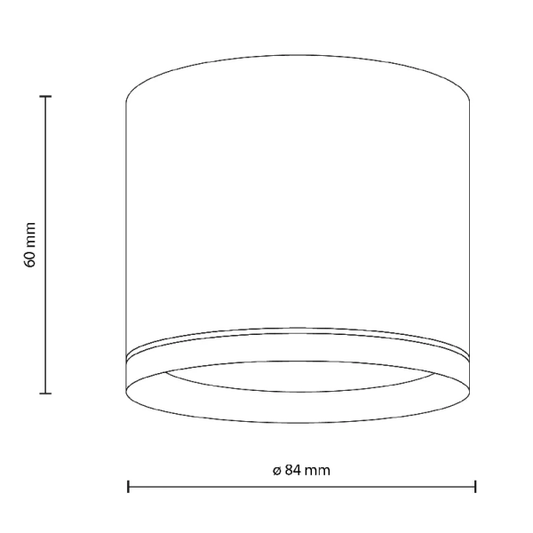 Downlight sufitowy do kuchni Viwo 10595 tuba nad blat IP44 biały