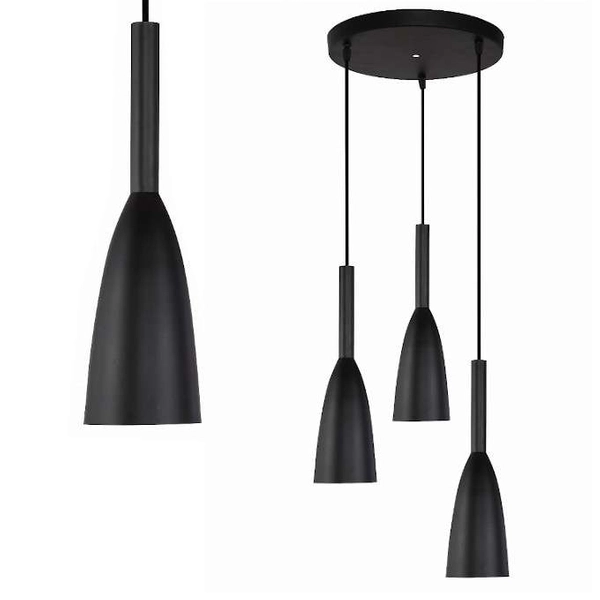 LAMPA wisząca SOLIN LP-181/3P BK Light Prestige metalowa OPRAWA hygge ZWIS kaskada czarna