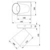 Kinkiet ścienny Sharp 817170132 Trio tuba regulowana z włącznikiem czarna