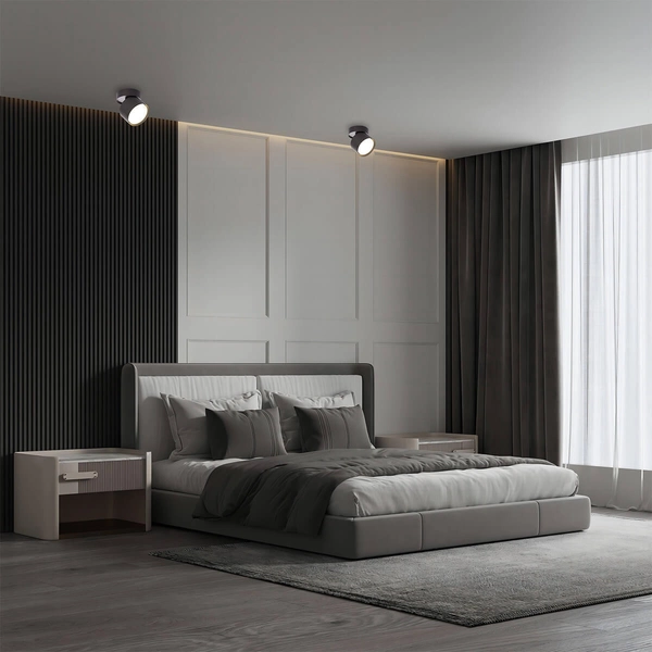 Sufitowa lampa do salonu Kendal
LP-6331/1SM BK movable Light Prestige metalowa czarna