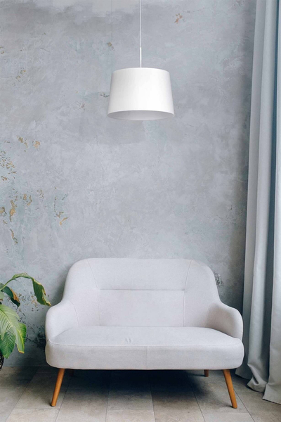 Wisząca lampa Remi K-4360 z abażurem do pokoju biała
