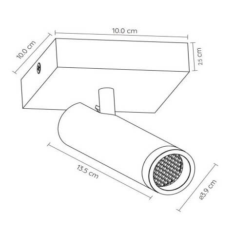 Lampa sufitowa z regulacją GRADO 22974/01/15 do sypialni szara