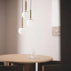 Kulista wisząca lampa Palazzo ABR-LWPAL-3XE27 szklana kule balls białe złote