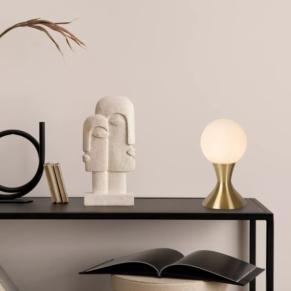 Kulista lampka nocna MOYA 25516/01/02 Lucide szklana złoty biały