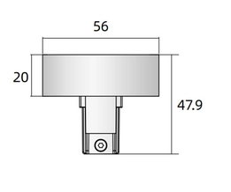 Podtynkowe zakończenie 6586 Shilo do 3-fazowego szynoprzewodu białe