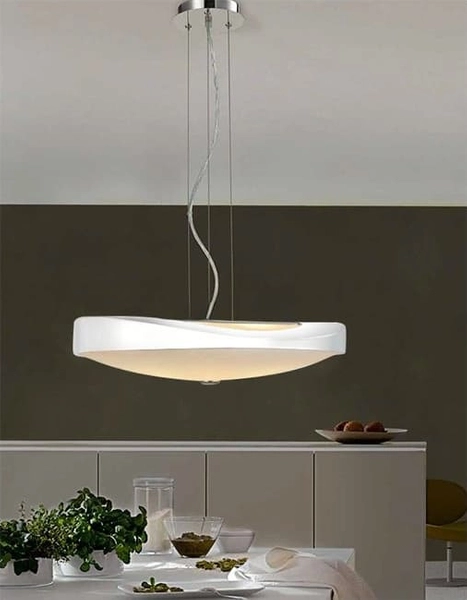 Biała lampa wisząca Campana AZ0566 Azzardo do przedpokoju biała