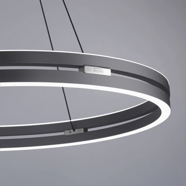 Wisząca lampa PUREE-LOOP szara LED 53W 2700-5000K pierścień do jadalni nad stół 2551-15