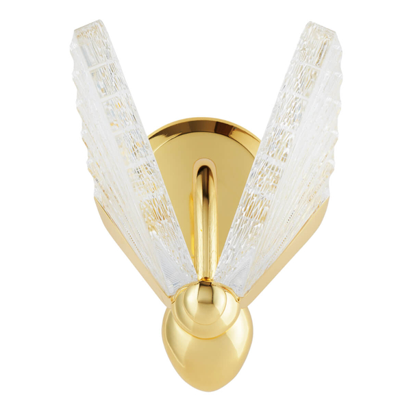 Szklana lampa ścienna Bee ST-W0612-1B LED 7W 3000K metal szkło motyl złota