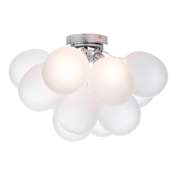 Molekułowa lampa sufitowa Bubbles BUB5202 bańki biały chrom