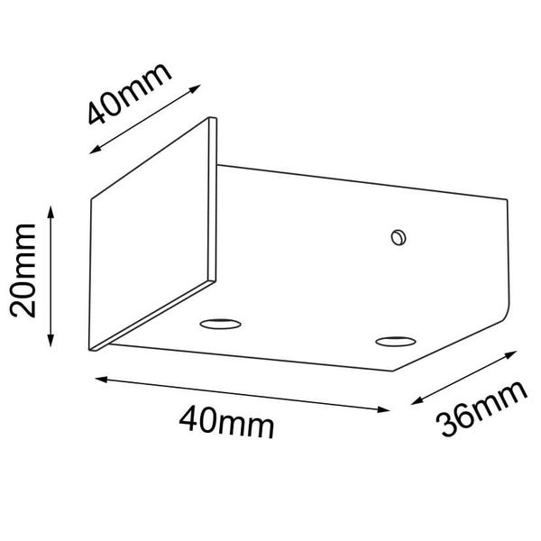 Zakończenie do systemu modułowego Cube 1022 BROSline punktowy biały
