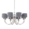 Pałacowy żyrandol z abażurami Cero CER-ZW-8 (N) klasyczny nikiel szary