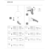 Lampa wisząca koralowa błękitna ALDO 1xE27 do sypialni 1152G29_11_J