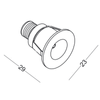 Sufitowa lampa wpuszczana POINT 288001103 LED 1W 3000K czarny