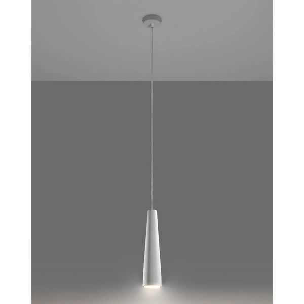 Biała lampa wisząca SL.0845 ceramiczna do sypialni nad łóżko