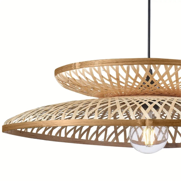 Bambusowa lampa wisząca Bali 329103 ekologiczna nad stół beżowa