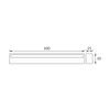 Minimalistyczna lampa ścienna CYBER do łazienki LED 14W 4100K srebrna