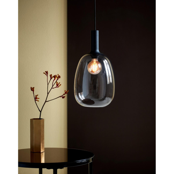 Wisząca lampa do jadalni Alton 47303047 szklana czarny przydymiony