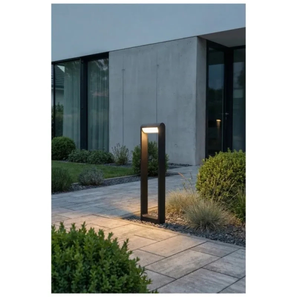 Grafitowy słupek FRAME AZ6629 1xLED 12W 3000K IP65 na taras