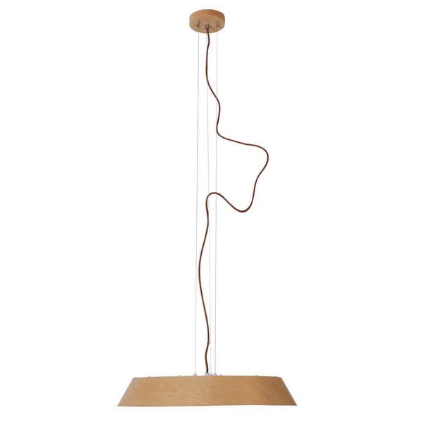 Drewniana lampa nad stół Tamago P0550 LED 40W 3000K zwis brązowy