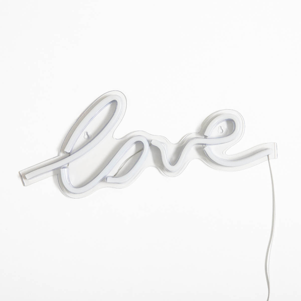 Lampka neonowa LED stołowa Neon FM-WN01 Zumaline love różowa biała