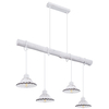 Prowansalska LAMPA wisząca JOWITA 54050-4H Globo metalowa OPRAWA zwis shabby biały czarny