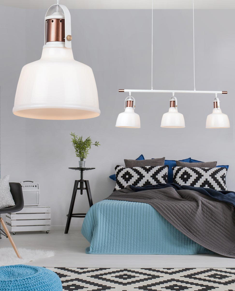 Zwisowa lampa nad stół Darling AZ2143 Azzardo industrialna biała