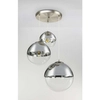 LAMPA wisząca VARUS 15851-3 Globo szklana OPRAWA zwis kaskada kule balls chrom przezroczyste