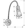Regulowana lampa ścienna ARENA 91-81346 kinkiet metalowa na peszlu biała