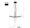 Wisząca lampa salonowa Luna 8979 Amplex pierścień nad stół mosiądz