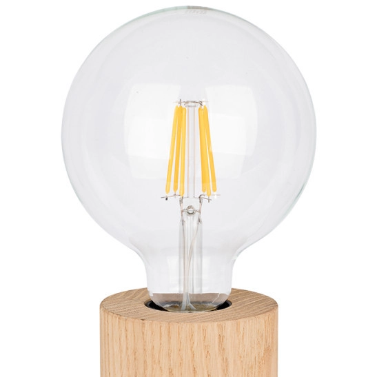 Biurkowa lampa TASSE 7392174 okrągła loftowa dąb olejowany