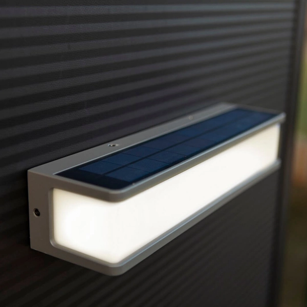Solarna Lampa ścienna Doblo 6943801125 Lutec LED 16,5W 4000K IP54 szary