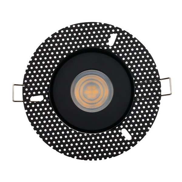 Schodowa lampa czarna Echo 8372 okrągły wpust punktowy metalowy