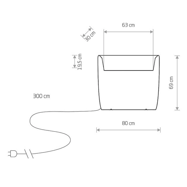 Lampa stojąca na taras Flowerpot 9713 Nowodvorski IP44 doniczka biała