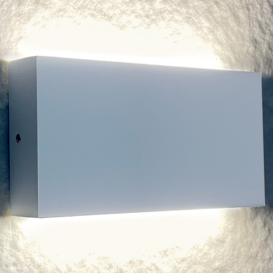 Ścienna LAMPA zewnętrzna CHICAGO 315694 Polux ogrodowa OPRAWA prostokątna LED 11W 4000K outdoor IP44 biała