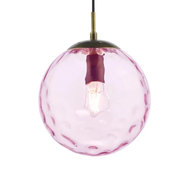 Lampa okrągła wisząca Ripple SP70-RIP8803 do salonu kula różowa brąz