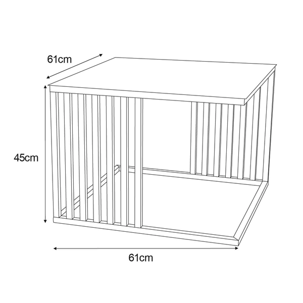 Designerski stolik do salonu Kaja Home KS-18 STOLIK Kaja metalowy czarny