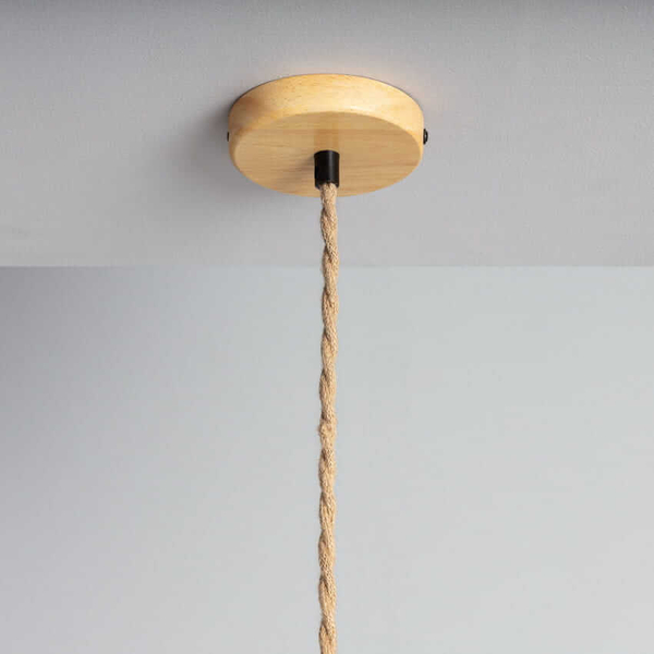 Salonowa lampa wisząca Boho ABR-NLW33-BH-E27 pleciona ratan naturalny