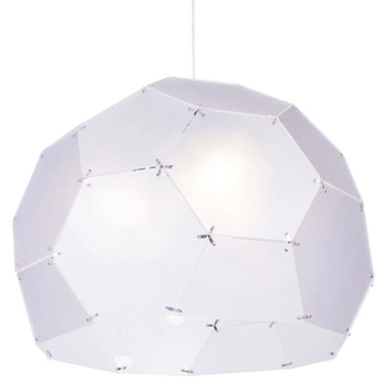 Wisząca lampa geometryczna Dome ST-4001 Step sześcian biała