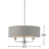 Lampa wisząca do salonu Highclere 94377 Endon łańcuch szara nikiel