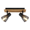 Lampa sufitowa Claude 54307-2W z regulacją drewno przydymiona
