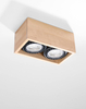 Spot LAMPA sufitowa SL.0916 prostokątna OPRAWA drewniany downlight drewno