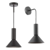 Loftowa lampa wisząca Ragnar RAG0122 do jadalni stożek czarny