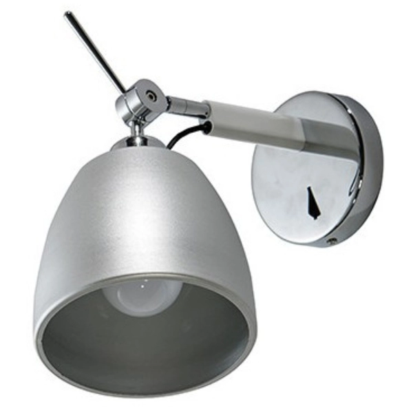 Metalowa lampa ścienna Zyta AZ2490 Azzardo do przedpokoju aluminium