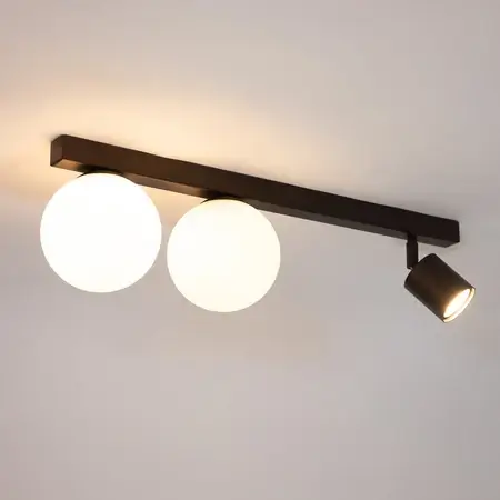 Lampa nasufitowa Tavira 41267 kule szklane tubka brązowa