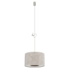 Lampa abażurowa wisząca CEDRO 11664 do salonu beżowa
